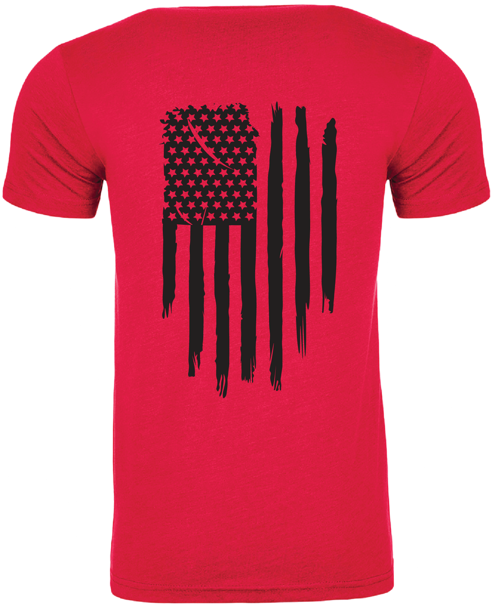 Happy American Flag T-shirt - Brushed Stroke Style American Flag Shirt