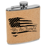 We the People 6 oz Leatherette Flask