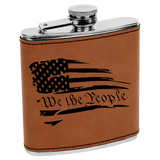 We the People 6 oz Leatherette Flask