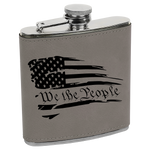 We the People 6 oz Leatherette Flask