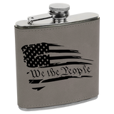 We the People 6 oz Leatherette Flask