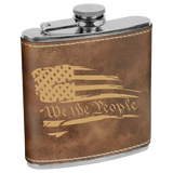 We the People 6 oz Leatherette Flask